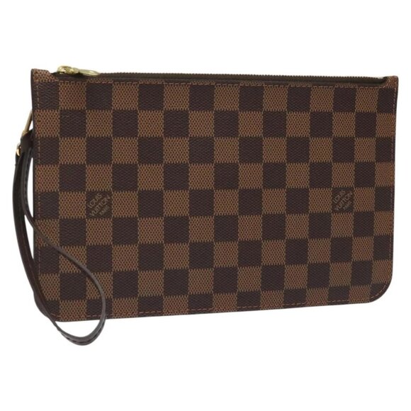 LOUIS VUITTON Damier Ebene Neverfull MM Pouch Accessory Pouch LV - Picture 1 of 16